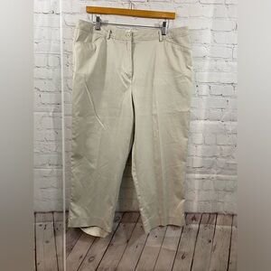 Talbots Womens Plus Size 16 Khaki Chino Stretch Pants